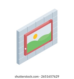 Pegue este ícone isométrico de pintura de parede mural