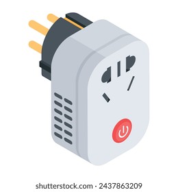 Grab this isometric icon of power socket
