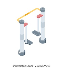 Grab this isometric icon of swing workout station