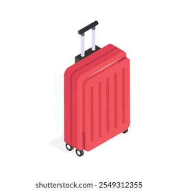 Grab this isometric icon of travel luggage in modern style