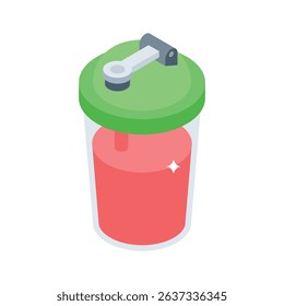 Grab this isometric style icon of gym shaker