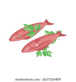 Grab this isometric style icon of cooked fish