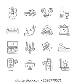 Grab this latest hand drawn collection of marriage ceremony