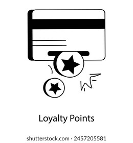 Grab this line icon of loyalty points 