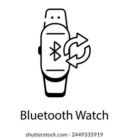 Grab this linear icon of bluetooth smartwatch