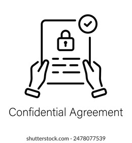 Grab this linear icon of confidential agreement 