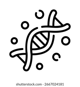 Grab this linear icon of dna molecular strand