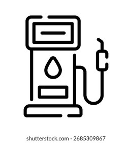 Nehmen Sie dieses lineare Symbol der Tankstelle