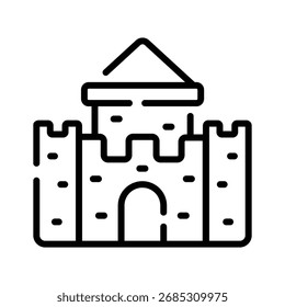 Schnappen Sie sich dieses lineare Symbol der geformten Sandburg