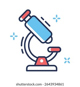 Grab this linear icon showing microscope research tool
