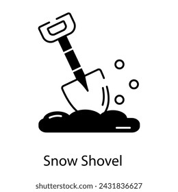 Grab this linear icon of snow shovel