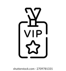 Agarra este icono lineal de pase de evento vip