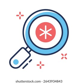Grab this linear style icon of medical research process