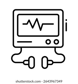 Grab this linear style icon for defibrillator machine panel