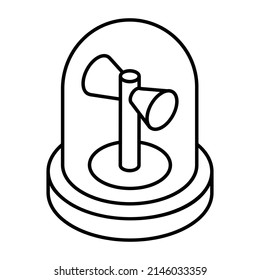 Graben Sie dieses moderne isometrische Symbol des Sicherheitsalarms 

