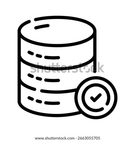 Grab this outline icon of check database operation
