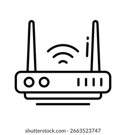 Agarra este icono de contorno de un módem de Internet compacto