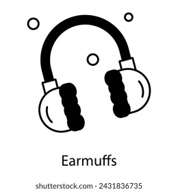 Grab this outline icon of earmuffs