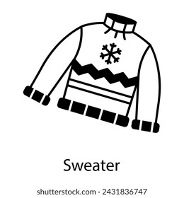 Grab this outline icon of a sweater