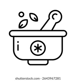 Grab this outline style icon representing homeopathy remedy