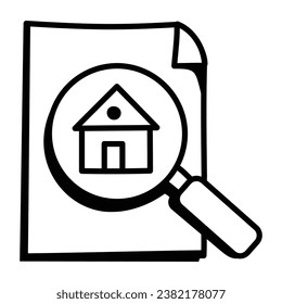 Grab this premium doodle icon of property documents 