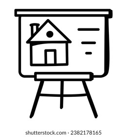 Nimm dieses Premium-Doodle-Icon von Immobiliendokumenten 