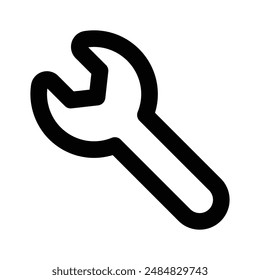 Agarre este icono premium de llave inglesa, herramienta de reparación