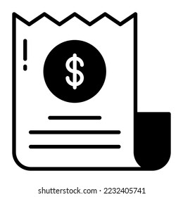 Grab this premium vector icon of invoice in trendy style