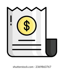 Grab this premium vector icon of invoice in trendy style