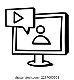 Grab this sketch style editable vector of user feedback 