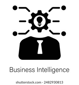 Nutzen Sie dieses solide Symbol für Business Intelligence 