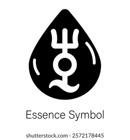 Grab this solid icon of essence symbol 