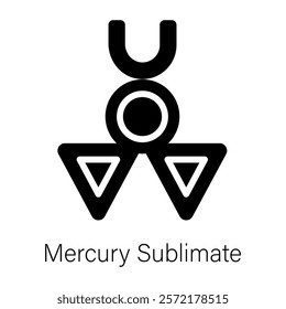 Grab this solid icon of mercury sublimate 