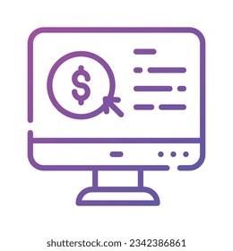Adopción de este diseño de iconos de software de contabilidad de moda en estilo editable