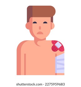 Grab diese trendige flache Ikone des Körperbandage 