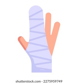 Grab this trendy flat icon of body bandage 
