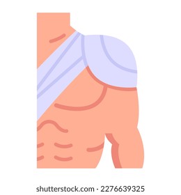 Grab diese trendige flache Ikone des Körperbandage 