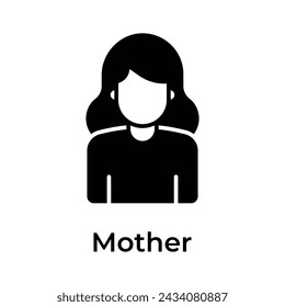 Grab this unique icon of mother in modern flat style