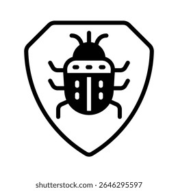 Agarra este icono de glifo visualmente atractivo de antivirus de error