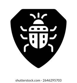 Agarra este icono de glifo visualmente atractivo de antivirus de error
