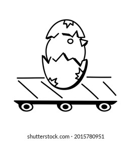 Grab this well designed doodle illustration of new 