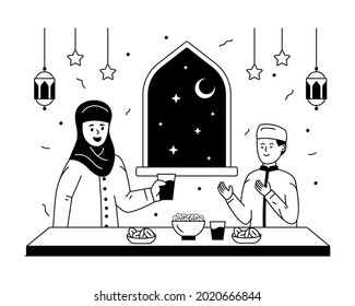 Grab diese gut konzipierte Illustration von Iftarmehl  