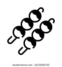 Grab this well designed glyph icon of dango balls