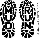 Grab yourself a handful of files for a weekend project. Let your imagination run wild with these shoe prints that read MUD RUN.