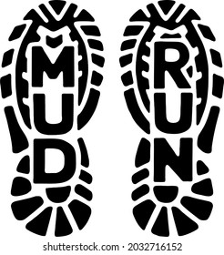 Grab yourself a handful of files for a weekend project. Let your imagination run wild with these shoe prints that read MUD RUN.