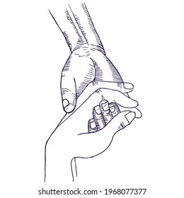 grabbed a hand, doodle and illustration