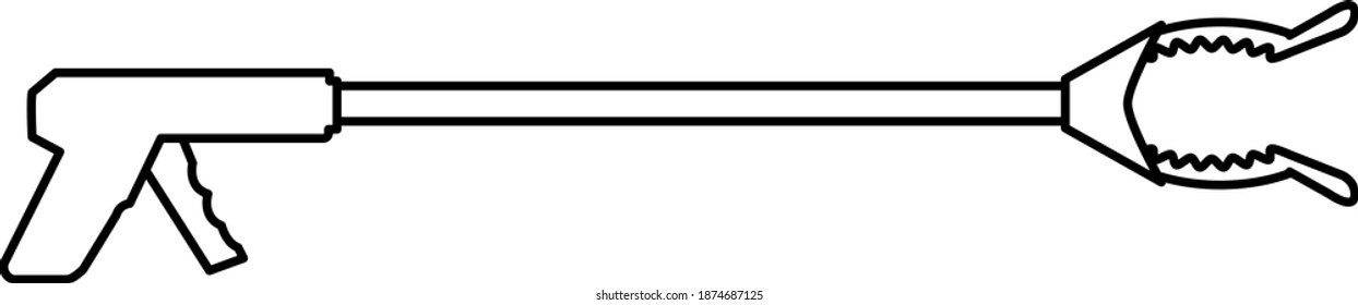 Icono de herramienta Grabber Reacher, vector