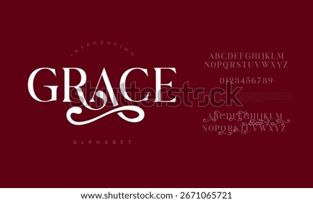 Grace Alphabet Elegant Serif Font with Luxury Swash Style
