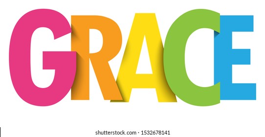 GRACE colorful vector typography banner