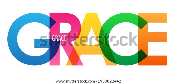 GRACE colorful vector\
typography banner